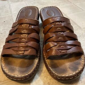 Dr. Scholl’s leather slides